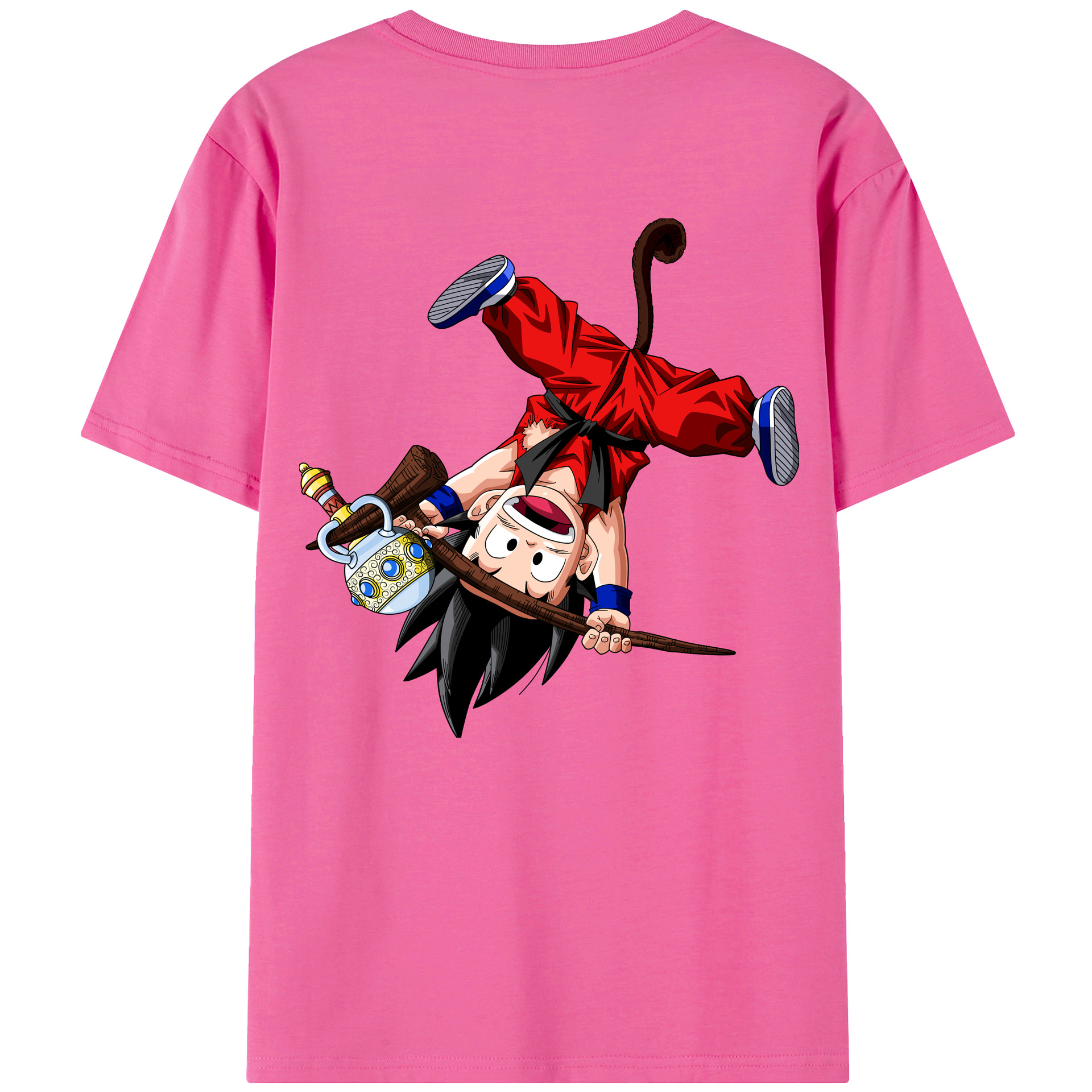 （画像用） ドラゴンボール 孫悟空（そん ごくう）Son Goku カカロット DRAGON BALL Kakarotto レディース半袖Tシャツ(バックプリント)